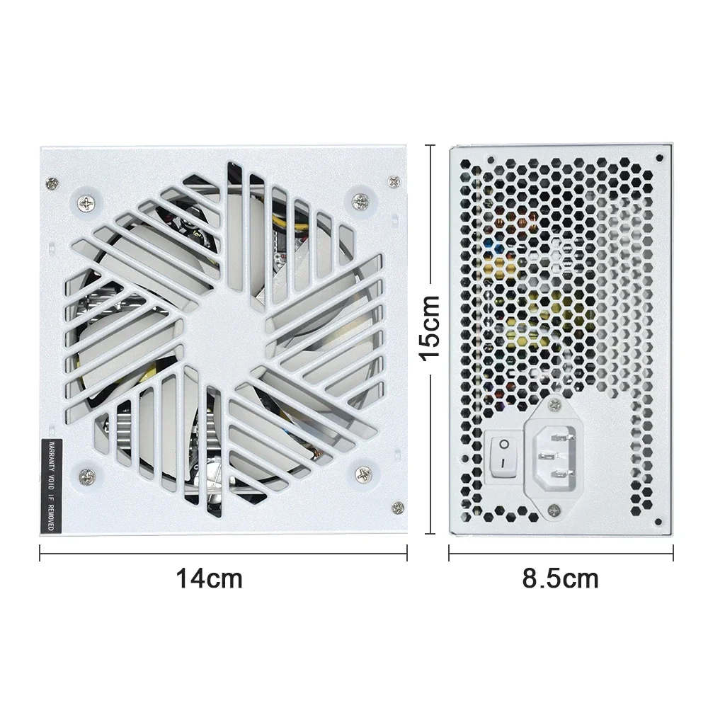 White ATX 850W Full Modular 12V Professional E-Sports PSU 80Plus Gold 20+4Pin 1000W For Silent Fan Game Computer Power Supply