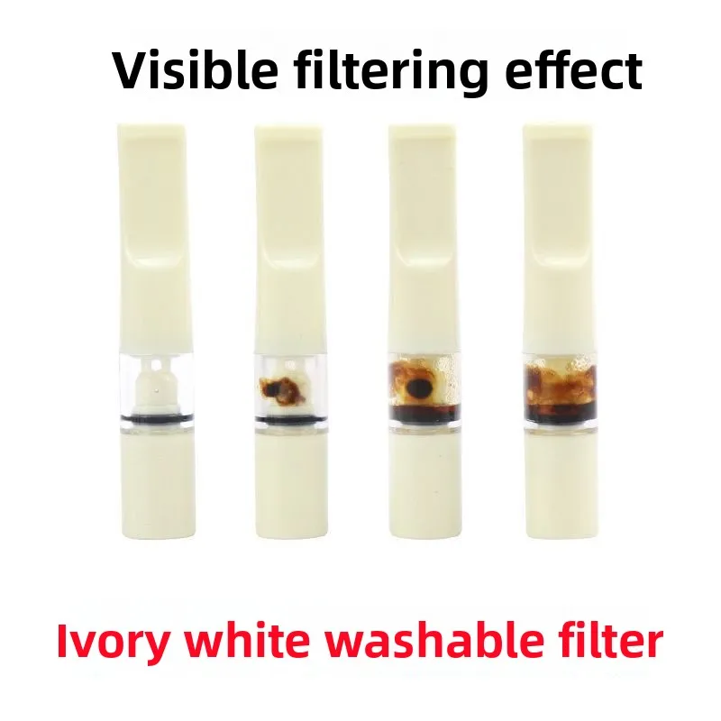 Cleanable Cyclic coarse fine universal Cigarette filter 6 8MM Smoking Mouthpiece Men smoking accessory Reduce Tar smoke purifier
