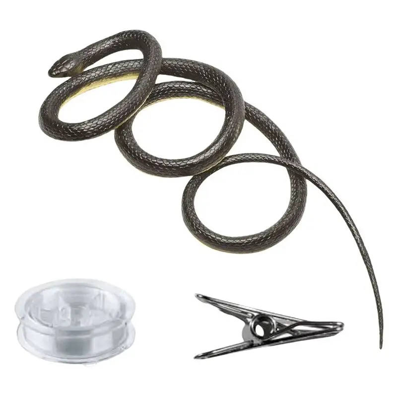 

BEDW-Snake On A String Prank Props With String And Clip Fake Snake Prank Props Realistic Rubber Snake For Teasing Friends