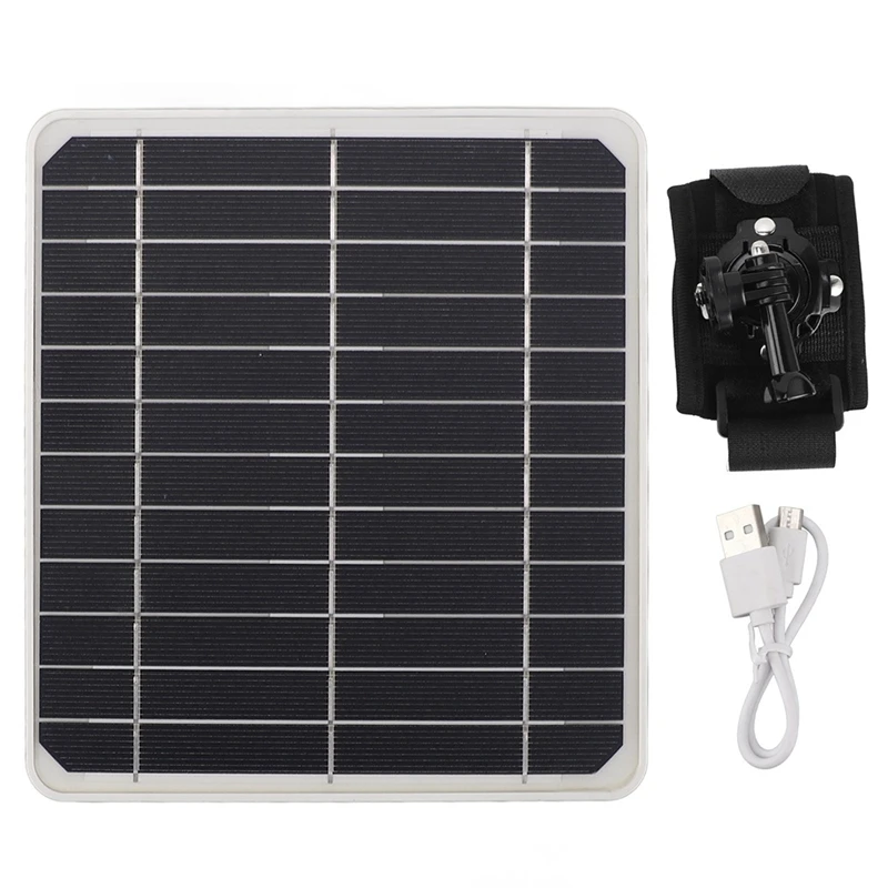 Waterproof Solar Panel Kit 20W Portable Solar Charger With 2 USB Outdoor Battery Powered For Camping With Mounting Rack