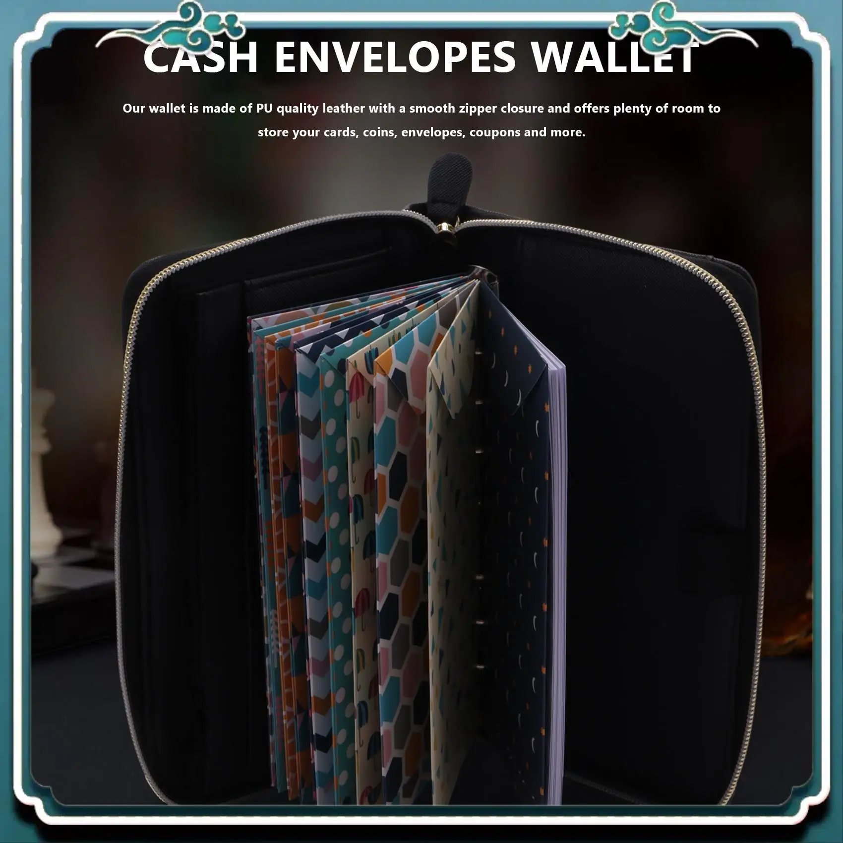 Easy To Use All-In-One Cash Envelopes Wallet System With 12 Budget Envelopes And 12 Budget Sheets For Financial Planner