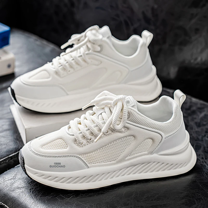 Men's Breathable Running Shoes 2026 New Style Hollow out Mesh Casual Versatile Youth Heightening Sports Trendy Footwear - view 3