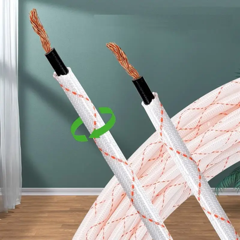 

50M Long 2.5KV High-Temperature Resistant Yellow Fiberglass Tube Insulation Glass Fiber Wax Tube for Electrical Insulation