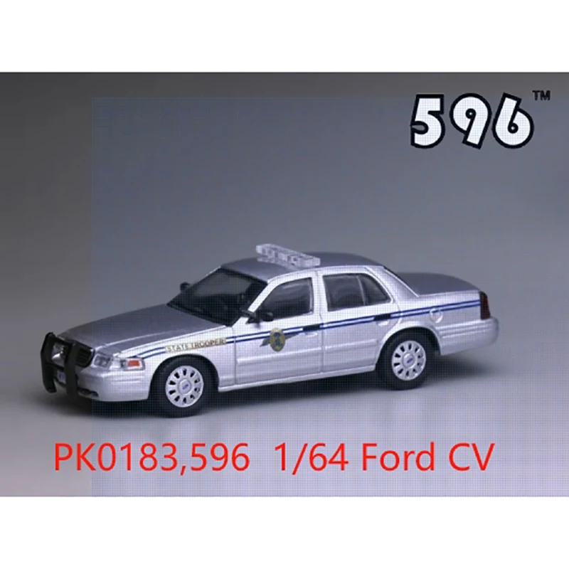 596 نموذج 1:64 نموذج سيارة مصنوع من خليط معدني تاج CV POLICE