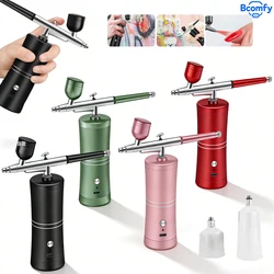 Airbrush Nail with Compressor Mini Airbrush Nail Art Painting Kit for Nails Cake Painting Craft  Professional Spray Gun