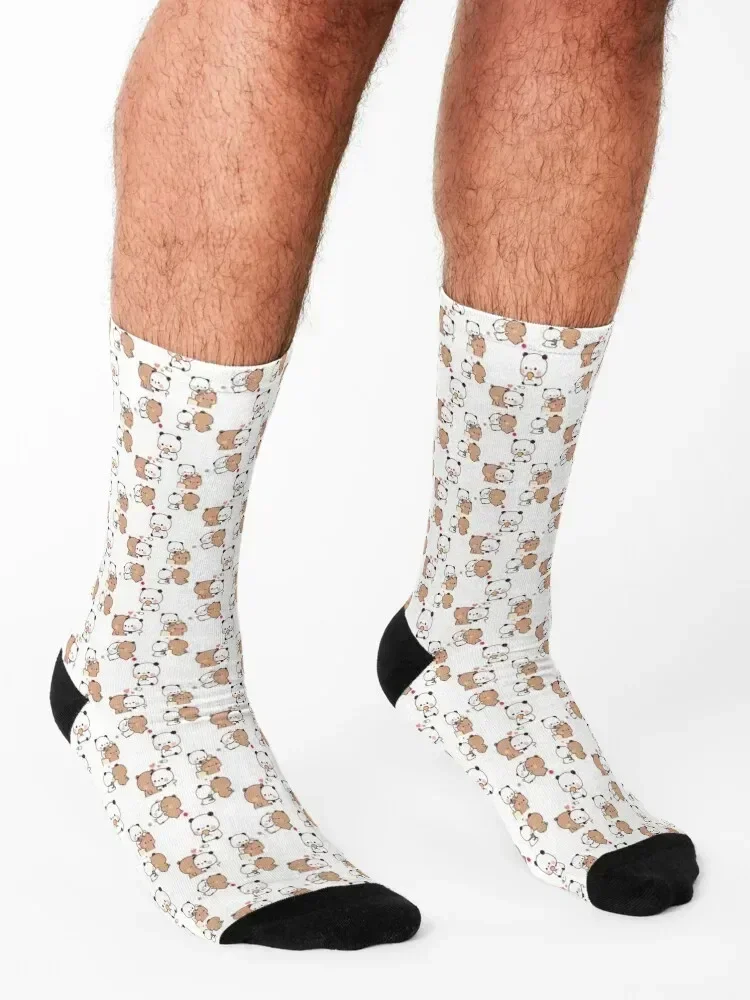 Calcetines con globos Bubu Dudu de oso y Panda, venta al por mayor, calcetines geniales para hombre y mujer