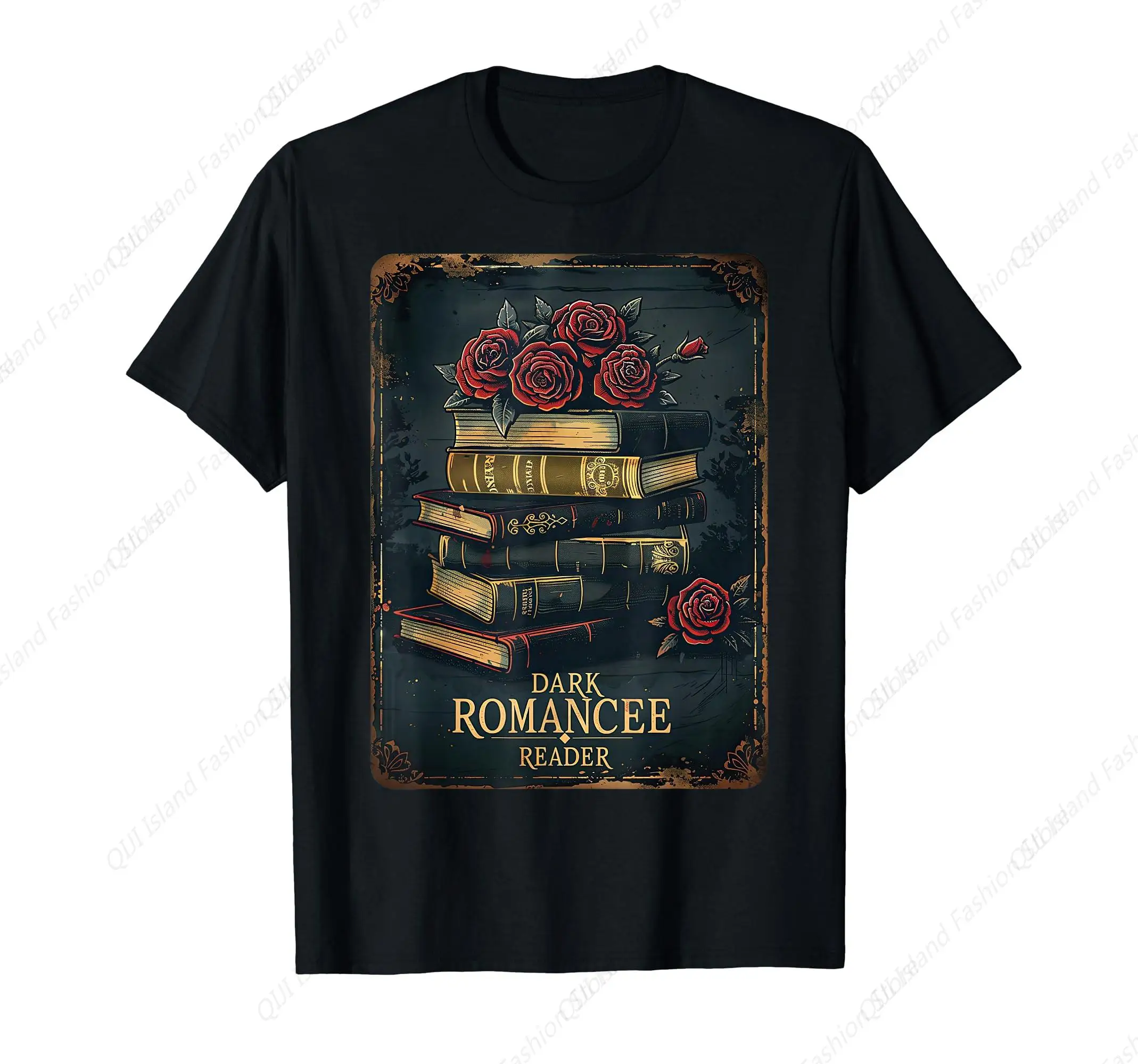 

Dark Romance Reader Vintage Floral Book Lover T-Shirt