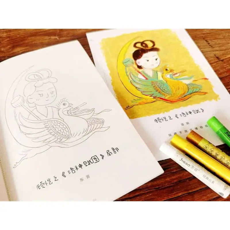 Kolorowanie słynnych postaci w obrazach pastelami olejnymi, techniki malarstwa olejnego, książki o malarstwie olejnym, kolorowanka