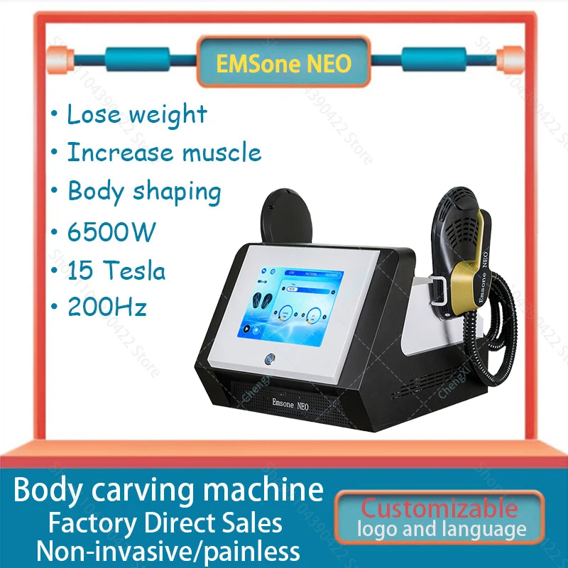 

EMS Fat Reduction Professional Body Shaping Machine RF 6500W 200Hz Electromagnetic Muscle Stimulator Salon EMSone NEO Salon Use