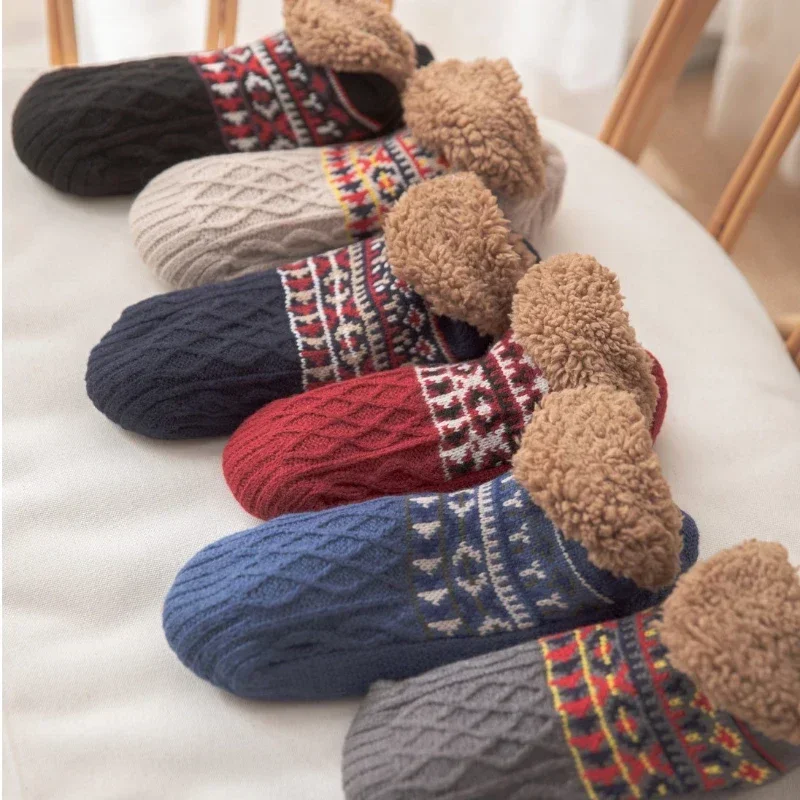 

Fall and Winter Floor Socks Home Warm Women Men Socks Snow Socks Sleep Carpet Socks Slippers Socks Men Non-slip Yoga Socks 2025