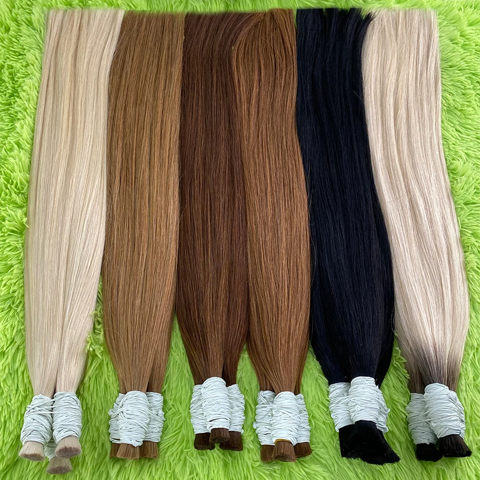 Colored Straight Human Hair Bulk for Braiding reference detail