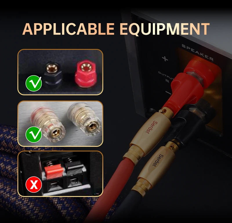 Serost Nebula Hi-END mps Zeus OCC Kupfer-Verbundstruktur-Lautsprecherkabel mit Y-Bananenstecker für HiFi-System-Verstärker-Lautsprecher – Detail 7