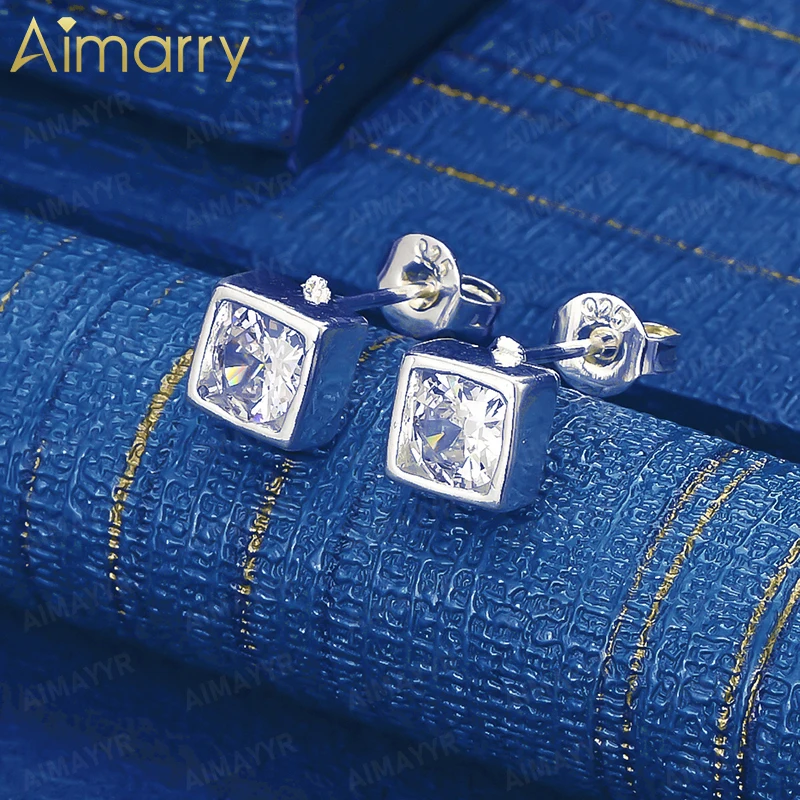 925 Sterling Silver Exquisite Single AAA Zircon Earrings for Women's Parties Engagements Weddings High-quality Fashion Jewelry