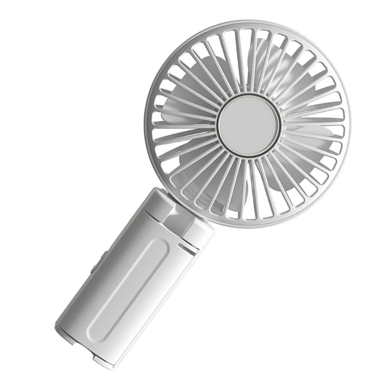 مروحة محمولة بمشبك مظلات محمولة قابلة للطي USB قابلة للشحن مكتب 1200 مللي أمبير قابلة للشحن 3 سرعات للسفر شحن سريع