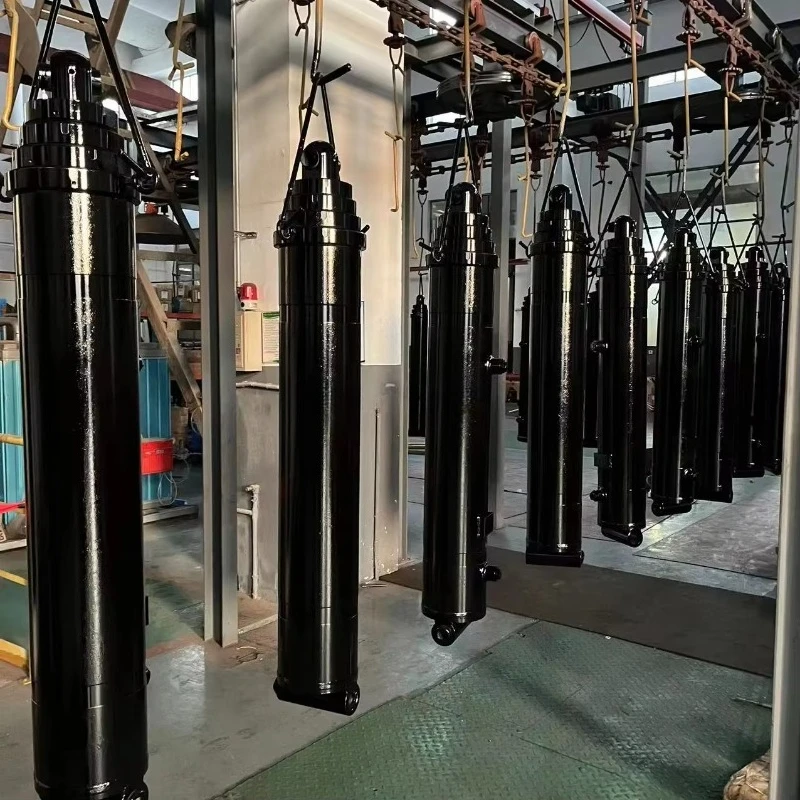 Cilindro Idraulico Telescopico di Alta Qualità per Rimorchi Ribaltabili