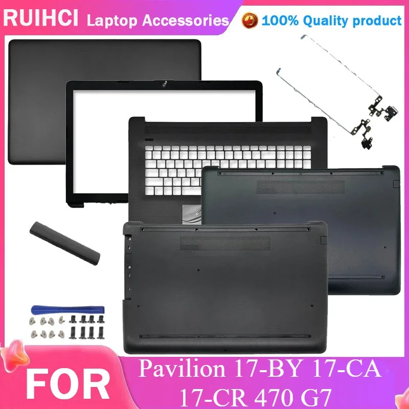 

NEW For HP Pavilion 17-BY 17-CA 17-CR 470 G7 Palmrest/Front Bezel/Hinges/Bottom Case LCD Back Cover Top case Black L22504-001