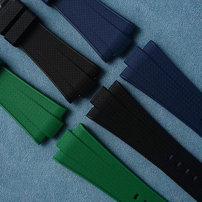 Silicone Watch Strap Suitable Tisso PRX40 Super Gamer Liquid Silicone Bnde T137.407/410 8mm Waterproof Braided Texture Strap