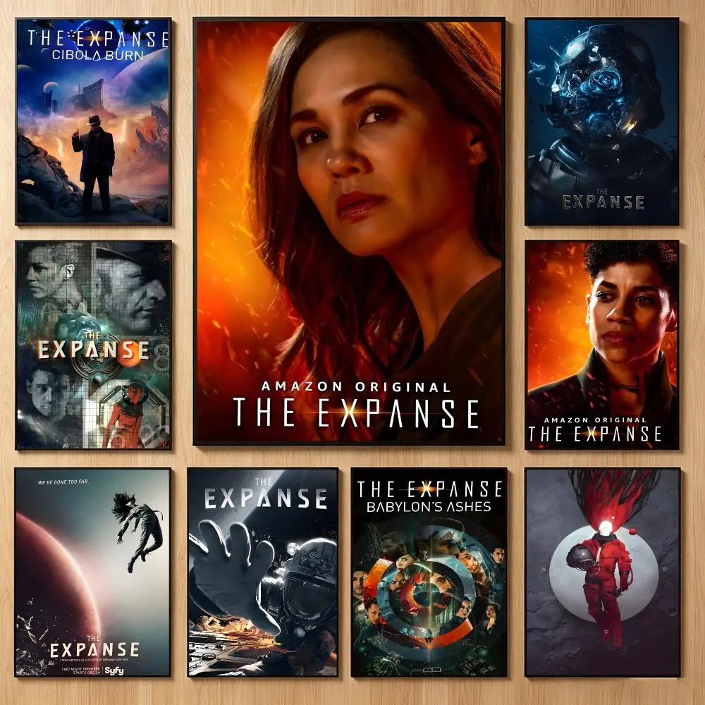 Sci-Fi Series The Expanse Poster Classic Self-Adhesive PP Wall Sticker for Living Room Bar Decor Gift