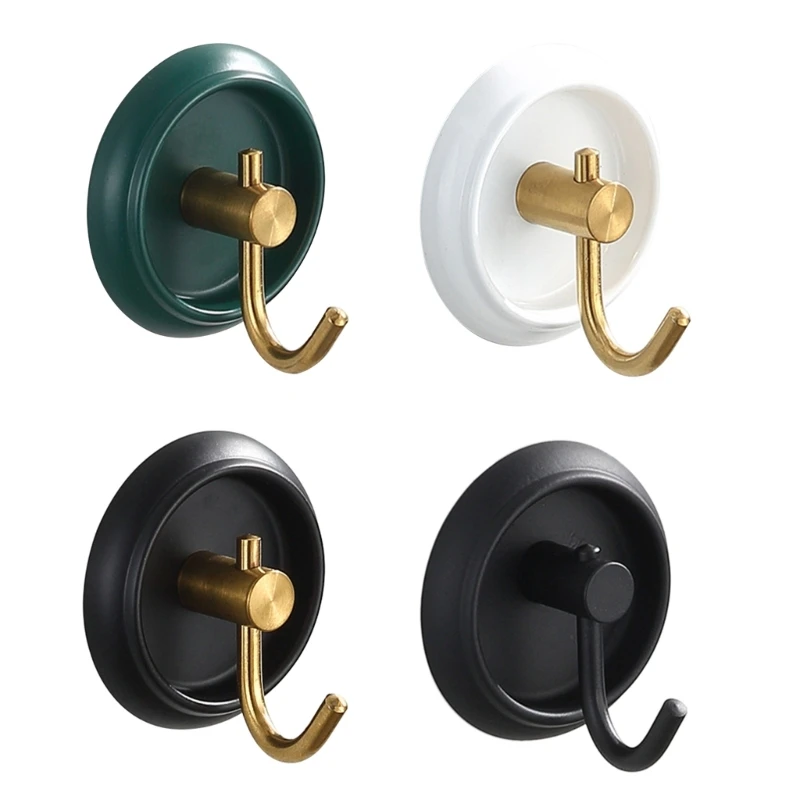 Rvs Haak Luxe Punch-Gratis Kleverige Haak Badkamer Wc Over Deur Muur Robe Hanger Muur Haak Kapstok