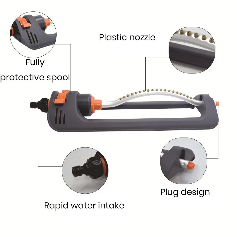 Doskonała zraszacz ogrodowy łatwa do zainstalowania 19-otworowa wylewka automatyczna nawadnianie huśtawka zraszacz do trawnika podlewania roślin