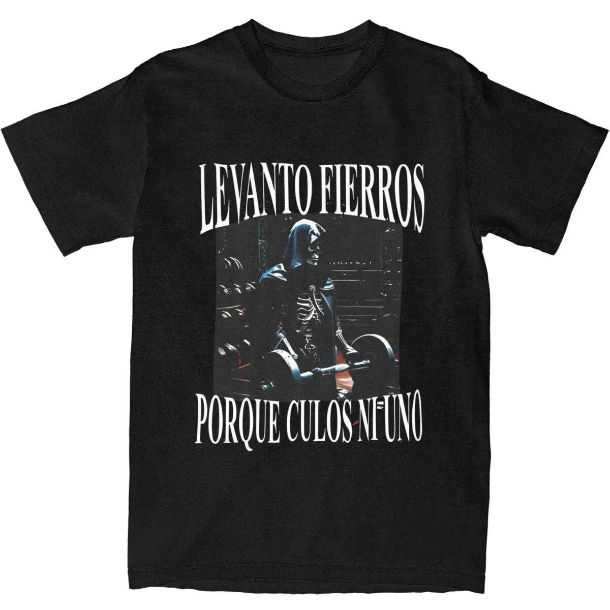 

T Shirt Levanto Fierros Porque Calacas Chidas Gym Cotton T Shirts Skull Hip Hop Tee Shirt for Men Summer Short Sleeve Tops
