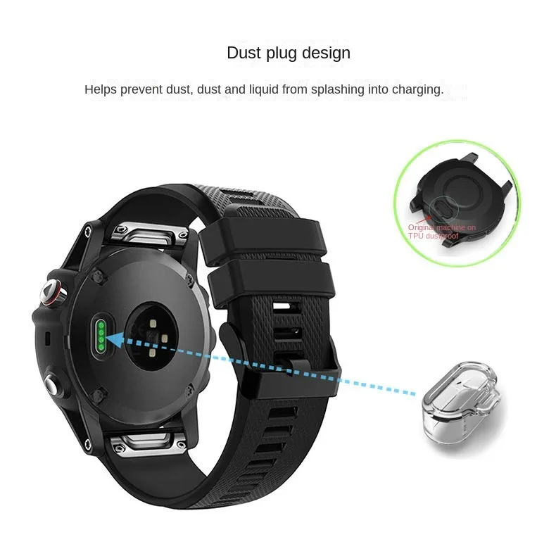 Silicone For Garmin Fenix 7X 7 7S EPIX 6 5 6X 5X 6S Dust Plug Protective Caps For Garmin Forerunner 945 935 965 265 Anti-Scratch