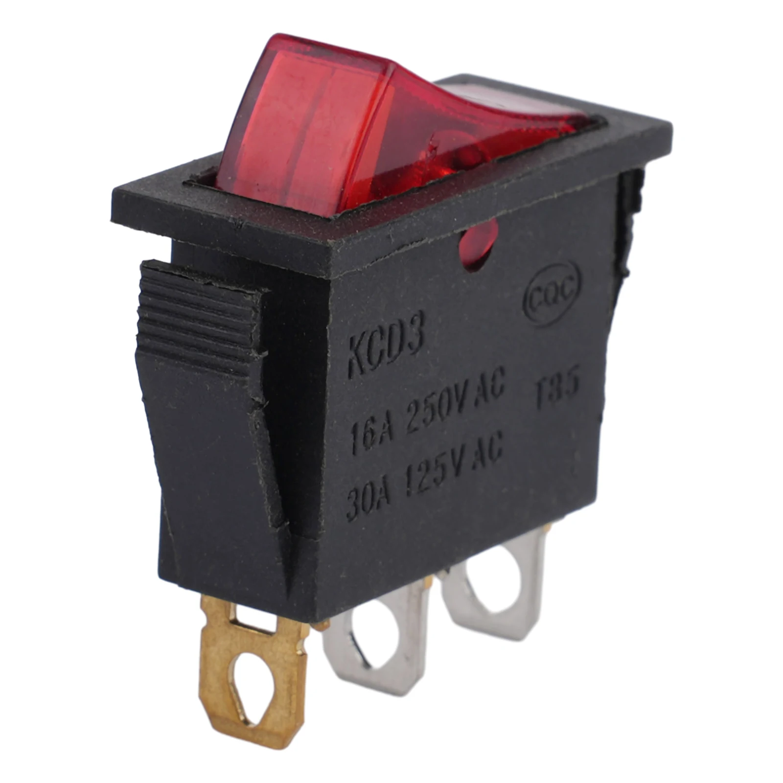 Interruptor de Botão Power Rocker, Prático DPST KCD3, 12x3Pin, AC 125V, 20A, 250V, 16A