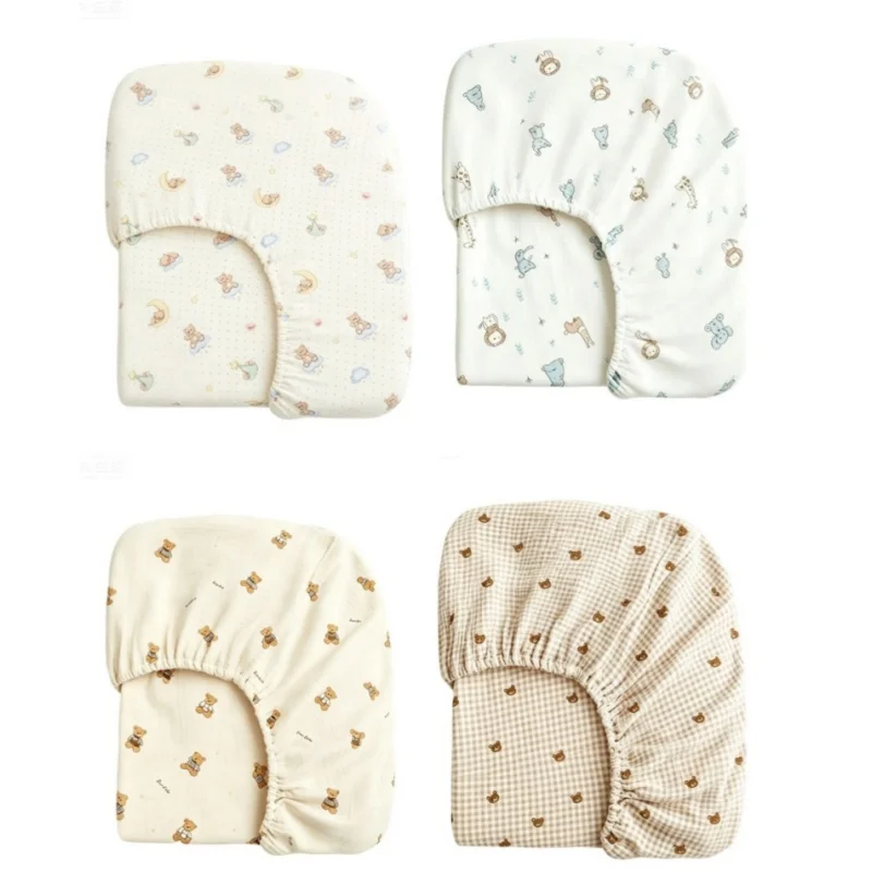 

Ultra Stretch Knitted Baby Crib Fitted Sheet Deep Pocket Elastic Mattress Cover Fits Standard Crib Mattress Nursery Bedding Acce