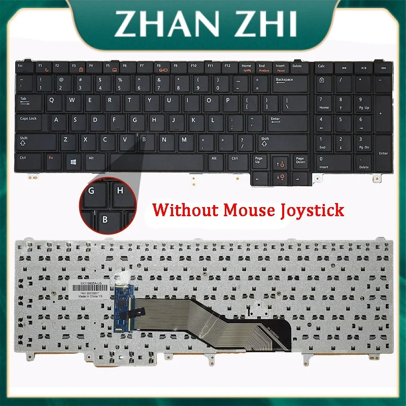 New Laptop Rreplacement Keyboard Compatible for DELL E6520 E5520 M4600 M6600 E5530 E6530 M4700 M6700 M4800 M6800 E6540