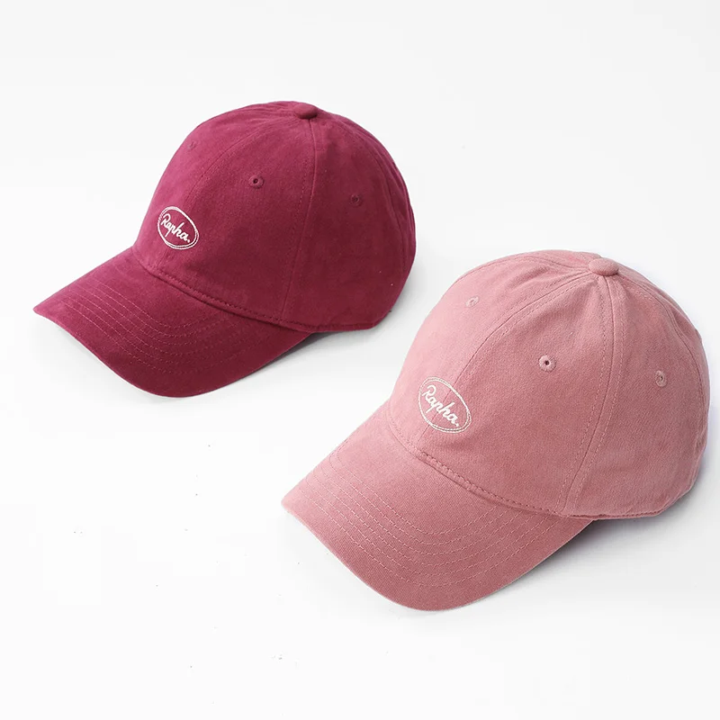 ELFSACK 2025 Autumn New Arrival Sweet Solid Color Letter Dad Hat Embroidered Suede Baseball Cap Casual For Woman