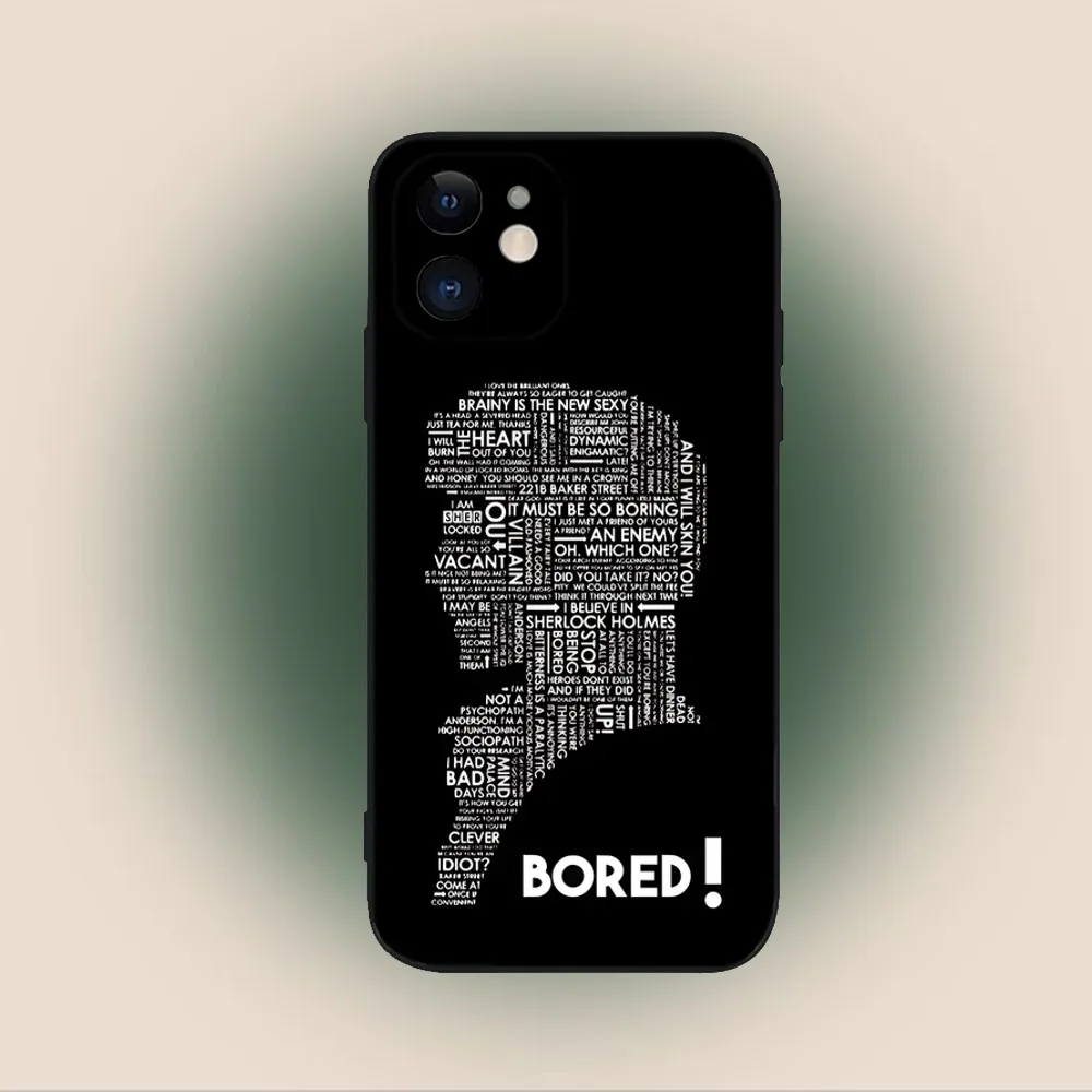 221b S-Sherlock-Holmes-TV  Phone Case For iPhone 15,14,13,12,11,Plus,Pro Max,XS,X,XR,SE,Mini,8,7 Soft Silicone Black Cover