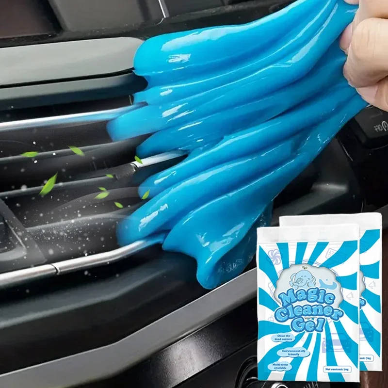 Gel de limpieza para Interior de coche, limpiador de masilla para teclado y cuaderno, geles reutilizables, limpieza mágica, 1/2 piezas