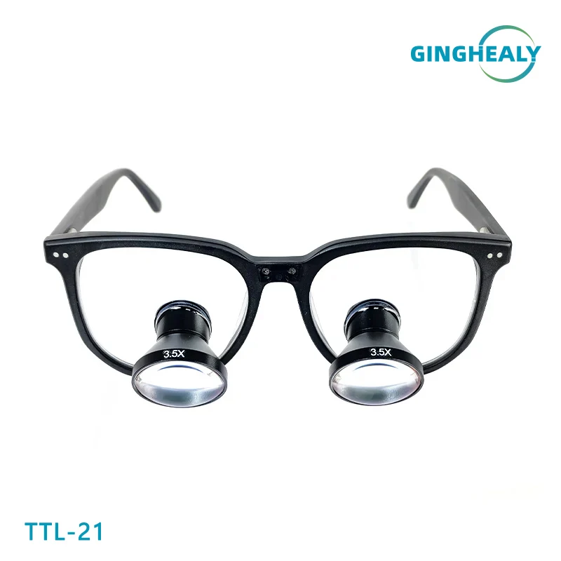 

Лупы Галилеевы Ginghealy 21 2.5X/3.0X/3.5X TTL с четким изображением, регулируемым IPD, для стоматологии и хирургии, с металлическими линзами и ацетатной оправой