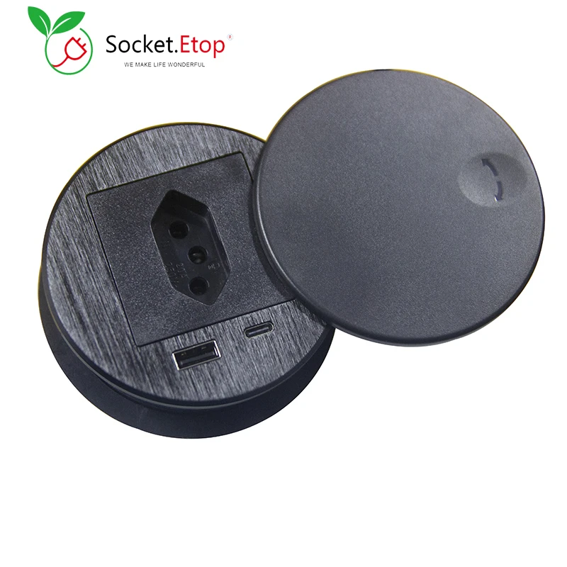 full-black-round-socket-with-eyelet-16-a-usb-a-c-charging-ports-and-dust-proof-cover