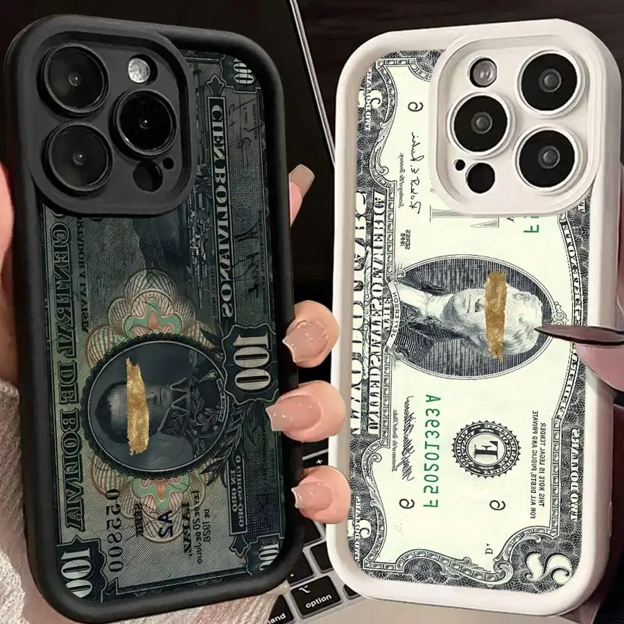 

Cool 100 Dollars Bank Phone Cover Case for iPhone 17 Pro Max Air 14 11 12 Pro 16 17Pro 13 15 Plus