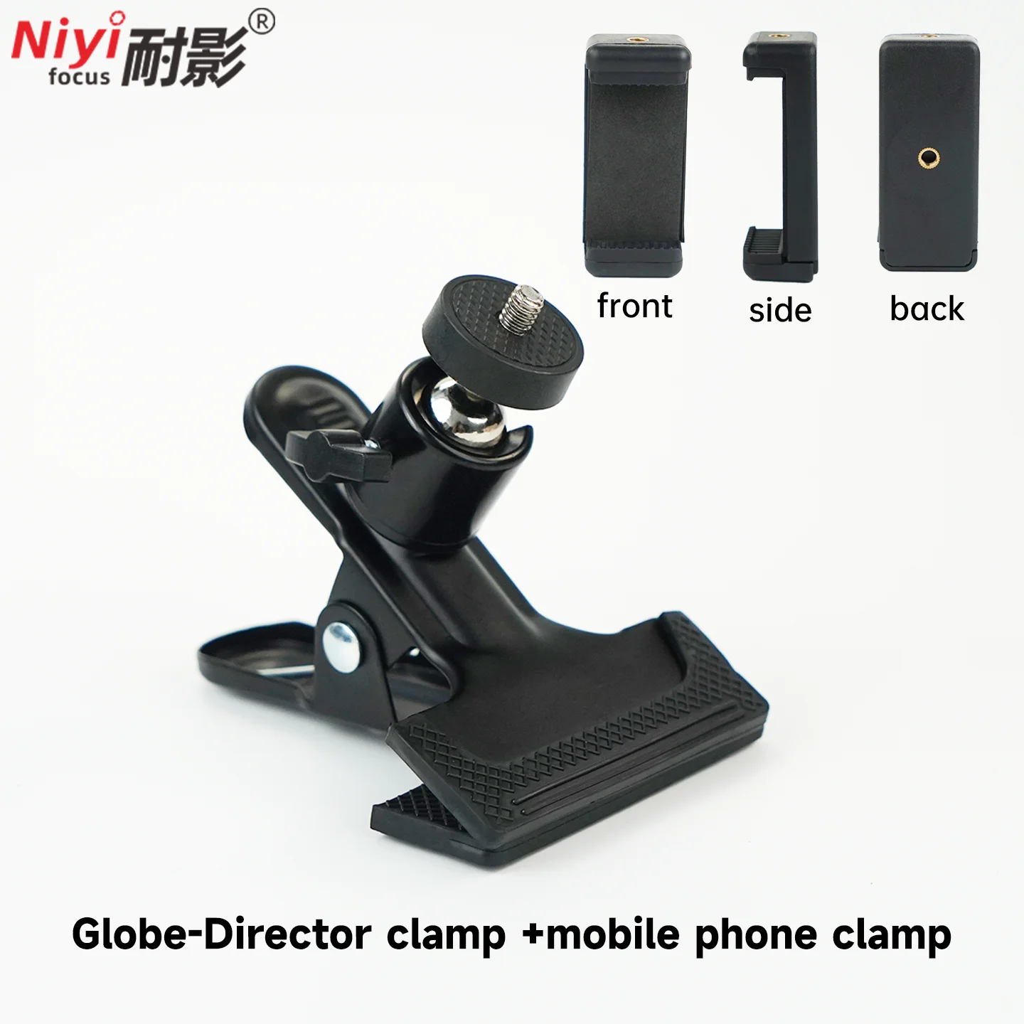 مشبك مشبك للكاميرا لكاميرات الحركة، مشبك ضوء فلاش للكمبيوتر اللوحي وحامل الهاتف المحمول لسطح المكتب وحامل البث المباشر