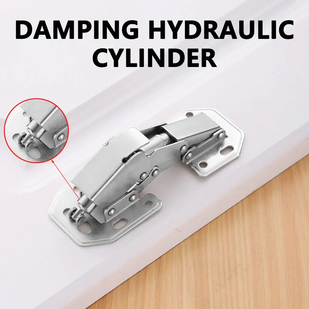 3/4/4.3inch Cabinet Hinges With Screws Stainless Steel Wardrobe Cupboard Hinge Furniture Cabinet Hardware Closet Buffer Hinge
