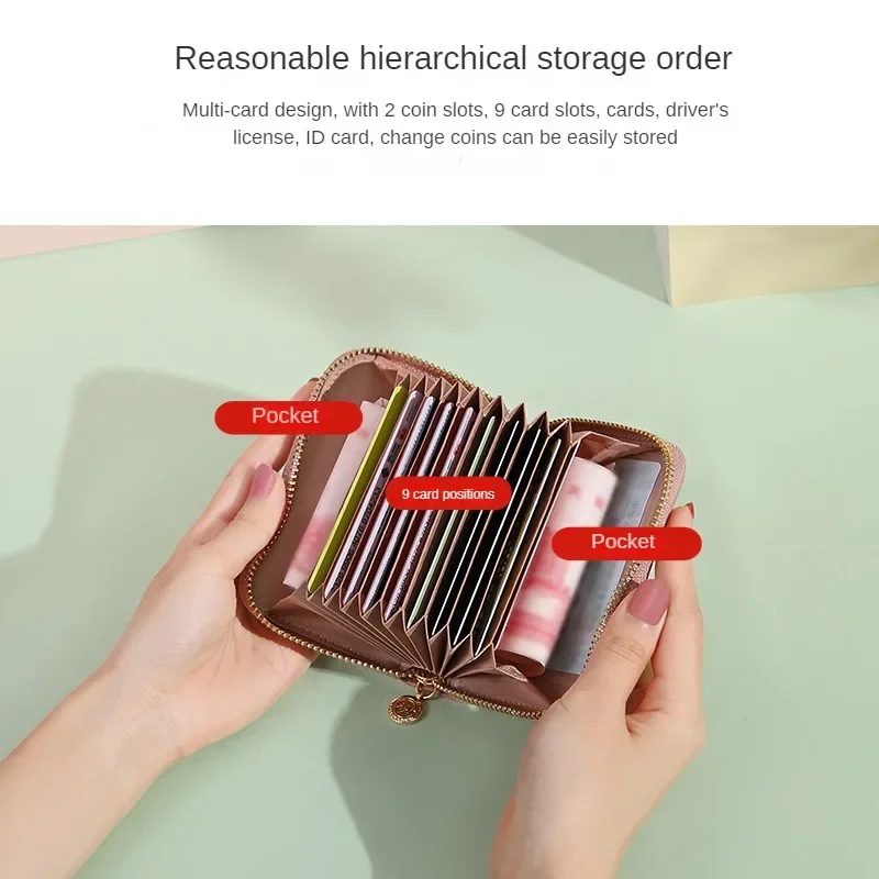 GOLF Card Bag Women\'s 2023 New Multi slot Card Clip Women\'s Small Zero Wallet Large Capacity Document Bag