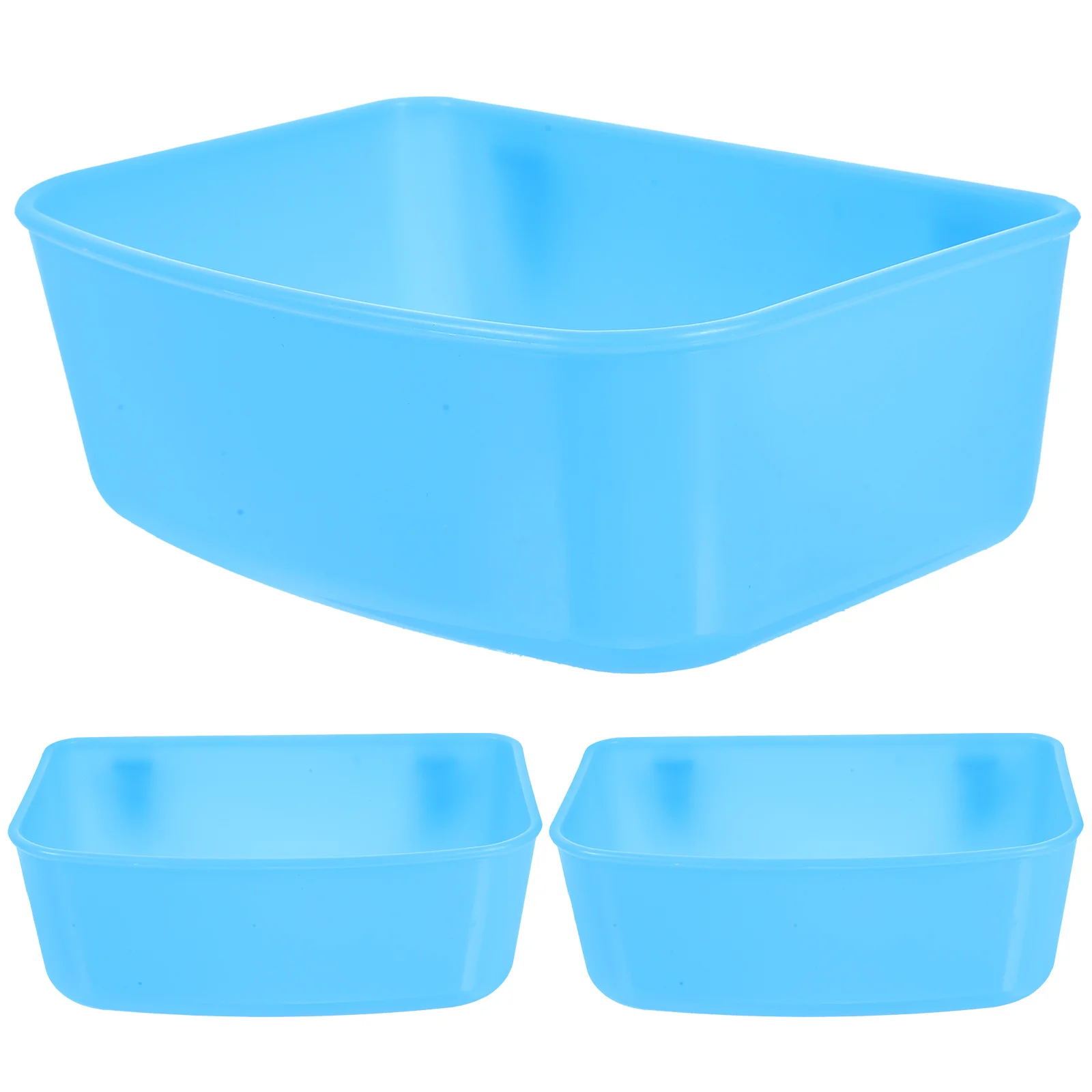 

3Pcs Plastic Bird Feeder Bowl Parrot Cage Food Holder Durable Easy Clean Unique Gift Bird Bowls for Cage Parrot Food Organizer