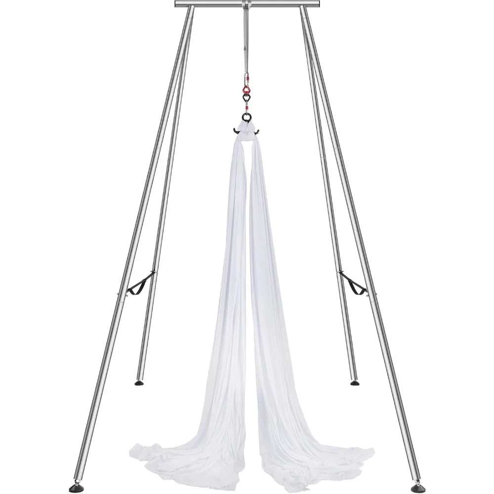 

Aerial Yoga Frame & Yoga Hammock, Height Professional Yogas Swing Stand Comes Yards Aerial Hammock, Yoga Rig for Indoor