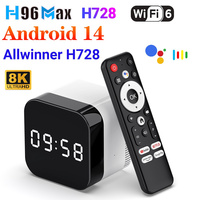 H96 MAX H728  Smart TV Box Android 14 ATV Set Top Box 4K@60fps 1000M/LAN Wifi6 BT5.0 Google Voice Assistant Media Player Tv Box