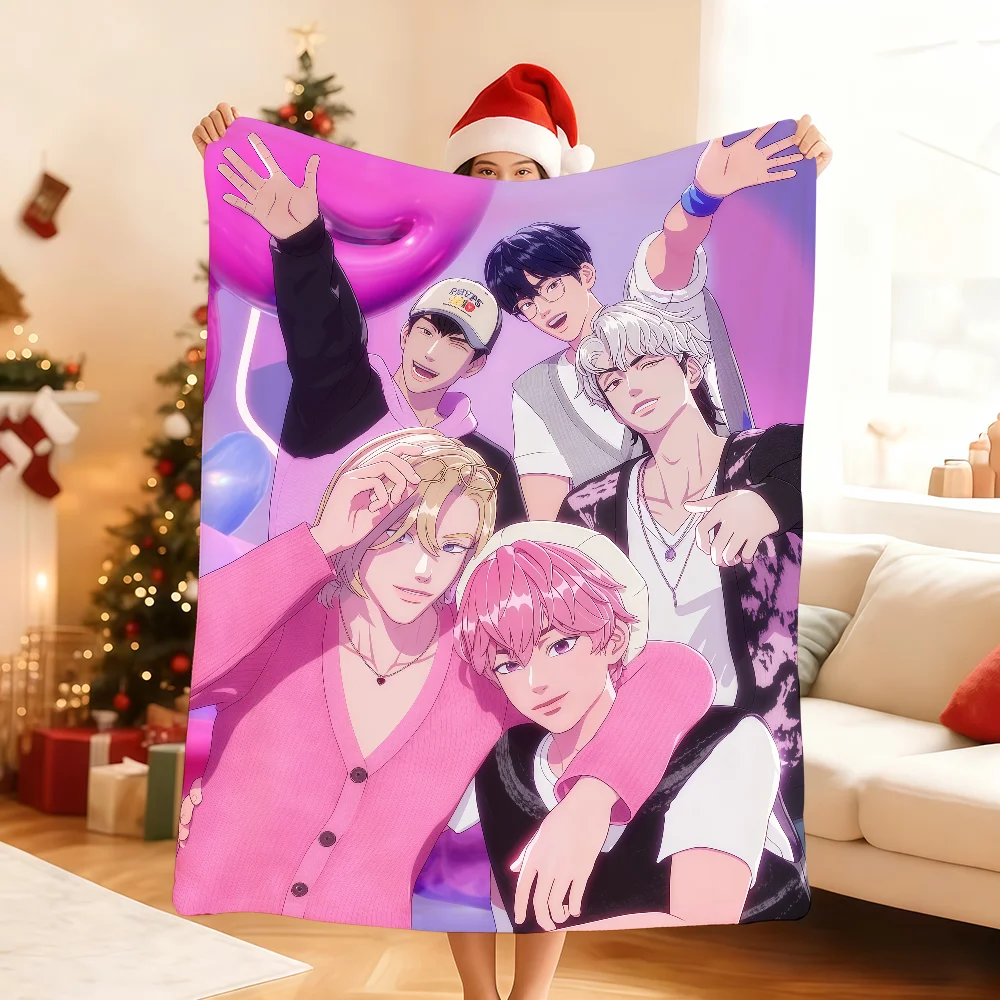 Blanket Soft Throw Blanket For Home Bedroom Bed P-PLAVE Sofa Picnic Travel Office Boy Rest Virtual Cover Band Blanket Gift