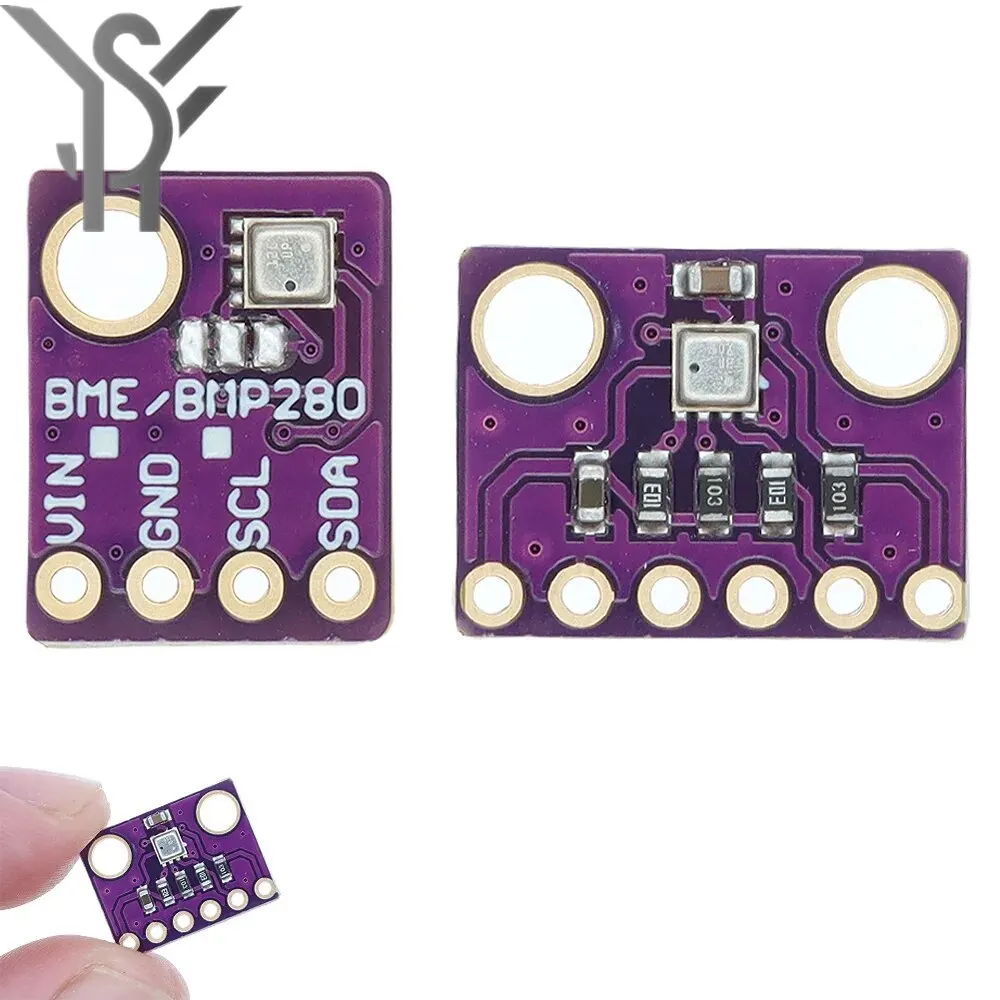 気圧高さセンサー,高精度温度モジュール,3.3v,bmp280,5v,i2C,spi,5個,3in 1,bme280