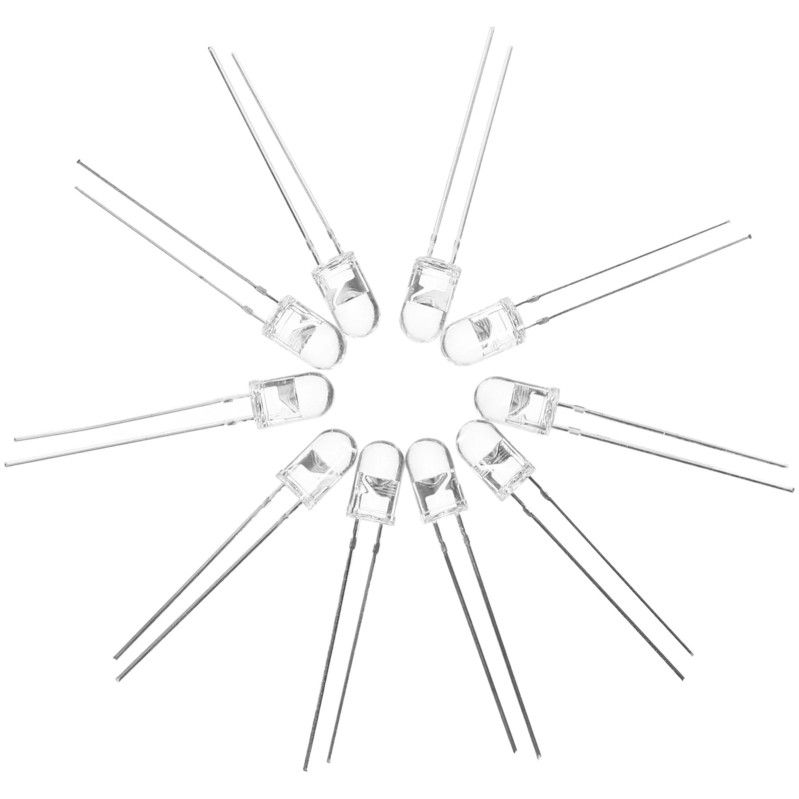 10 قطعة 10 مللي متر Uv Led 400-405Nm الأشعة فوق البنفسجية صمام ثنائي باعث للضوء مشرق 30 درجة زاوية عرض 80-120Mcd عدسة شدة ل