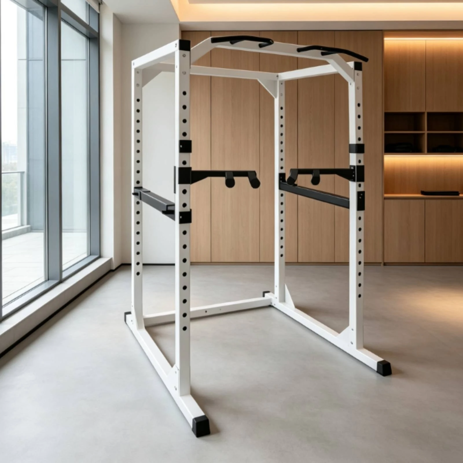 Home Gym Installation - 平行棒バー取り付け金具 頑丈なラックマウント式平行棒ハンドル 安定性があり、ホームジムオーナー向けに簡単に設置できます