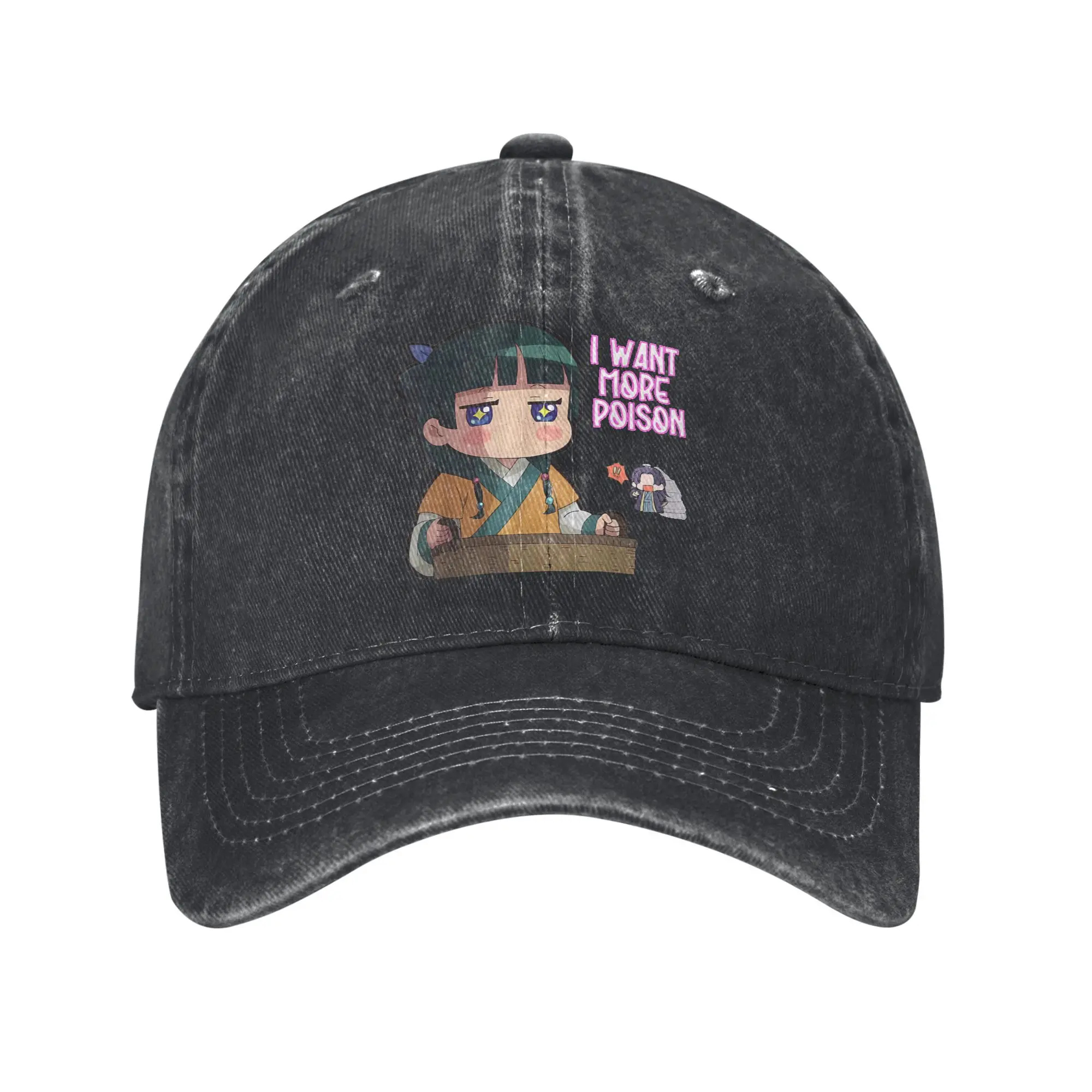 

Classic The Apothecary Diaries Mao Mao Baseball Caps Men Women Distressed Denim Headwear Cute Anime Girl Funny Outdoor Gift Hat