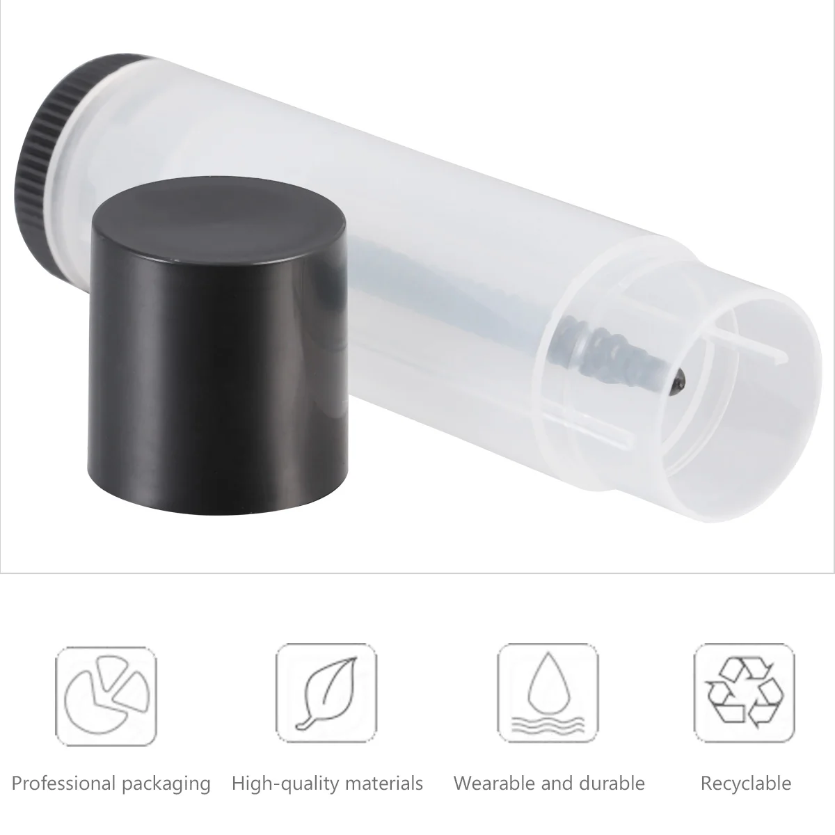 20 個空のクリアリップスティックチューブ詰め替えリップクリーム容器透明 DIY ツール旅行用ポータブル軽量リップ