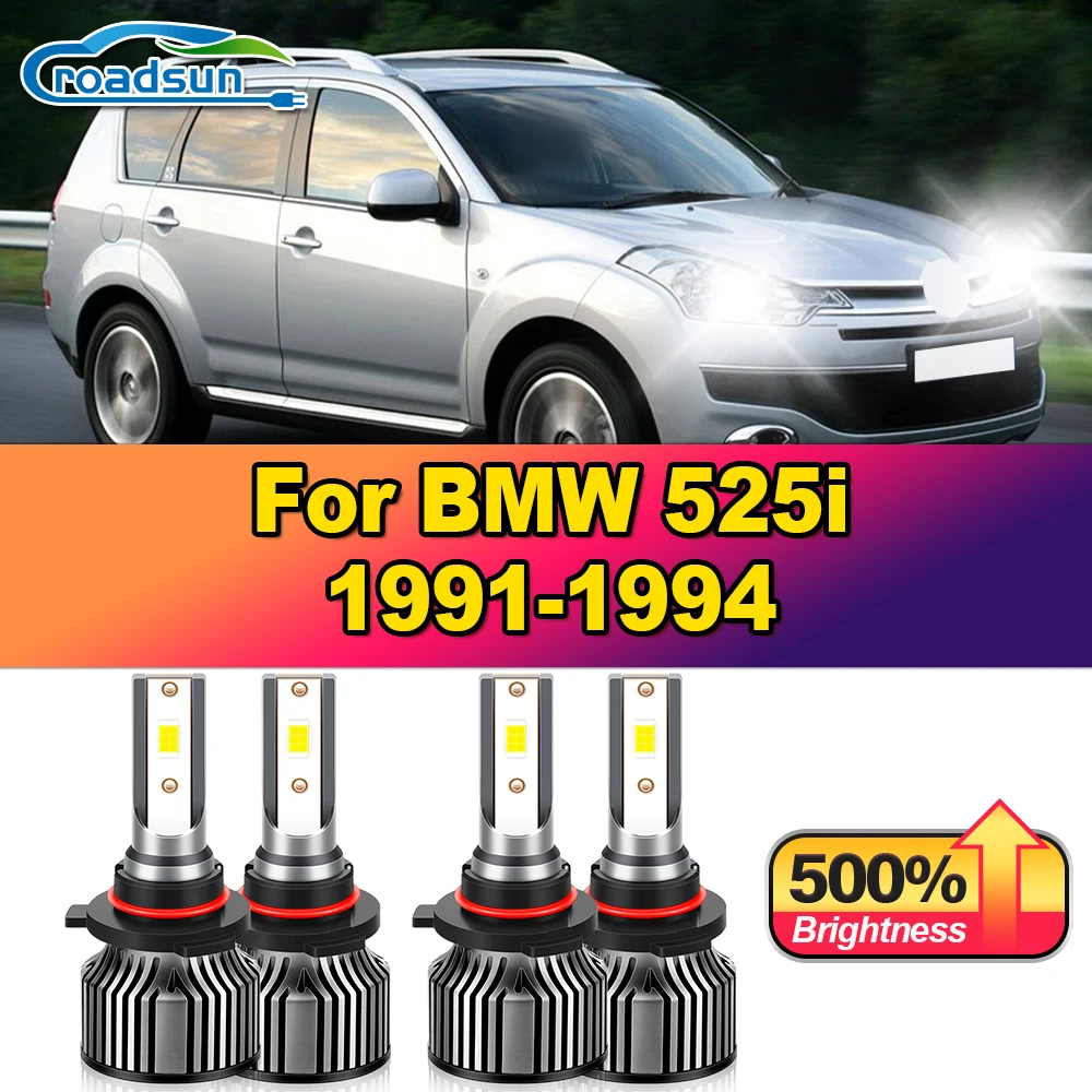 

240W Turbo Auto Lamps 40000LM CSP Chips Светодиодные фары 12V 6000K Белые передние фары для BMW 525i 1991 1992 1993 1994