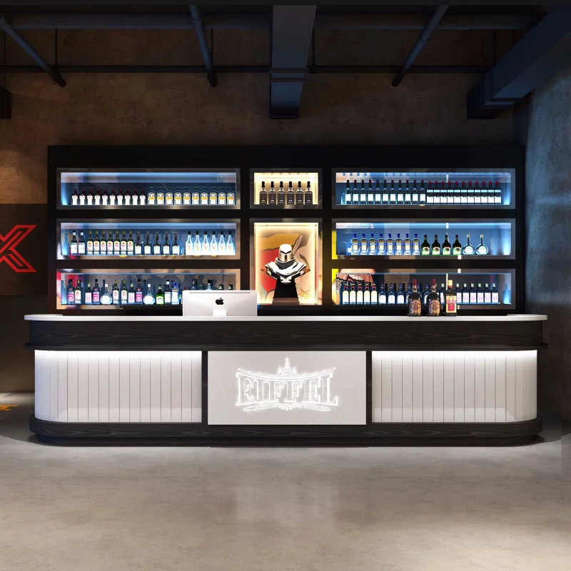 custom.Q206 Custom Modern Hotel Receptions Table Cashier Clothing Store bar Counter Beauty Salon Light Luxury Club  Company Fron