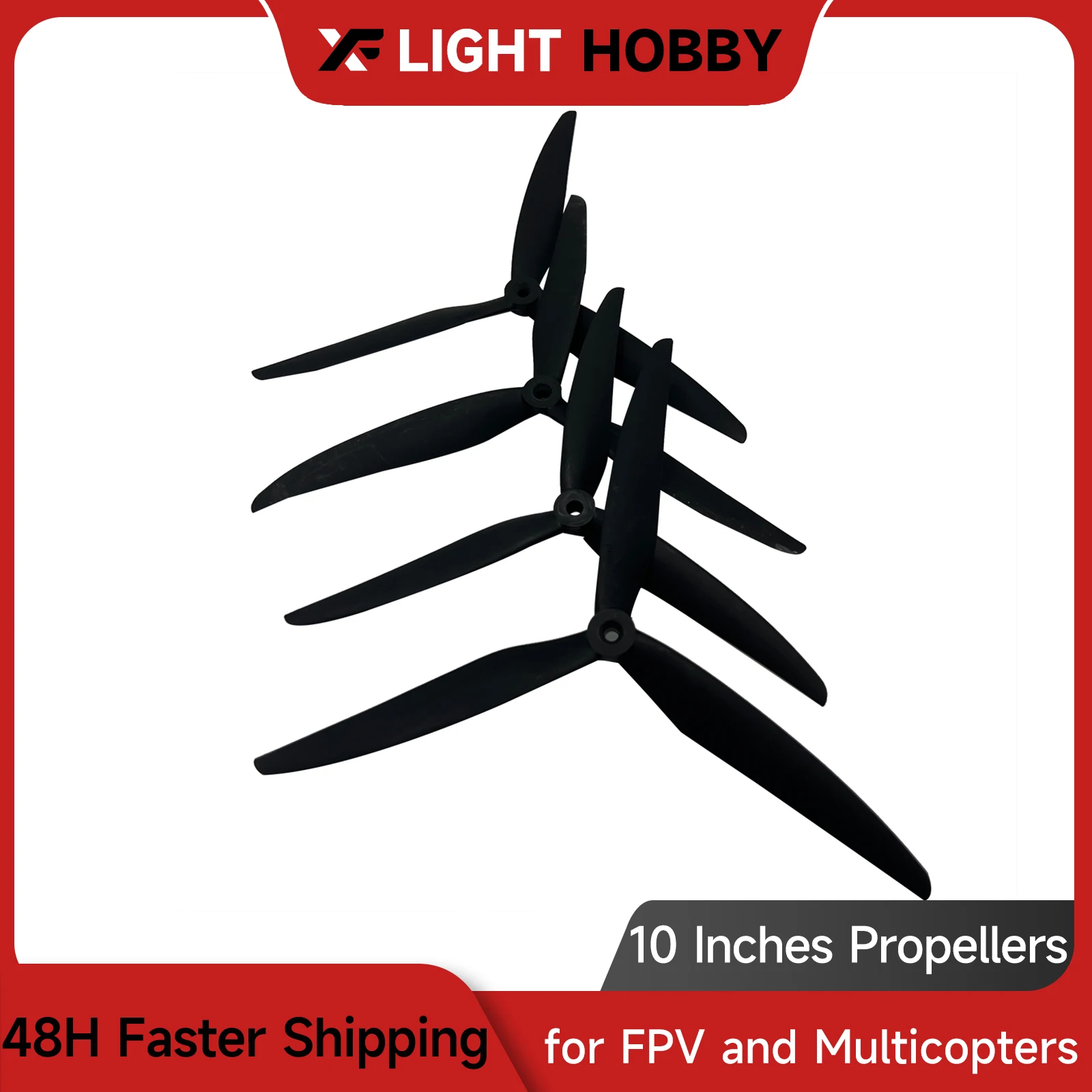 

XFlight Hobby, 4 шт., нейлоновые пропеллеры из армированного стекловолокна, 10 дюймов, 3 лопасти, реквизит для дронов Cinelifter FPV или макрокедров